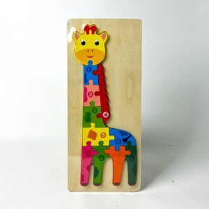 puzzle coloré en bois